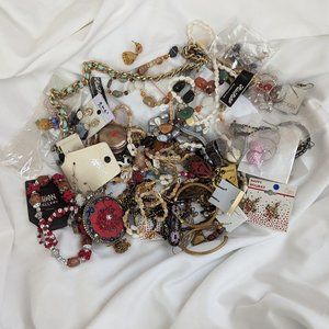 Jewelry Grab Bag 1+ lbs - earrings, necklaces, etc.